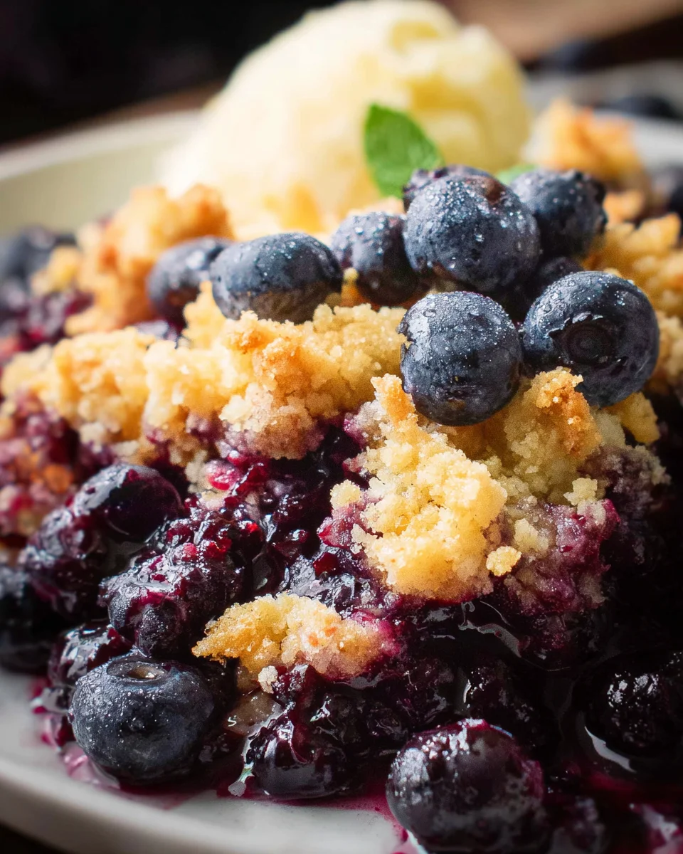 4 Ingredient Blueberry Cobbler