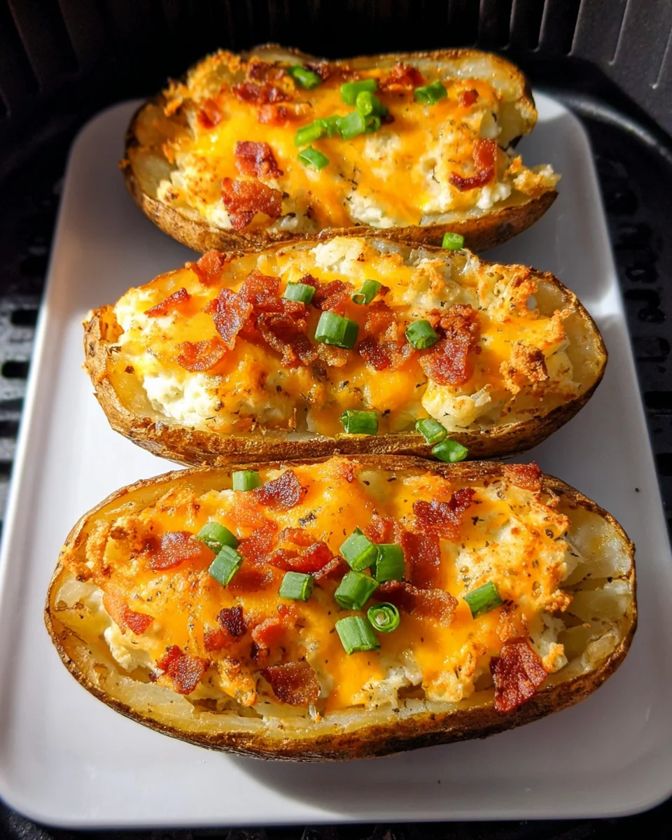 Air Fryer Twice Baked Potatoes