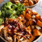 BBQ Chicken & Roasted Sweet Potato Bowls