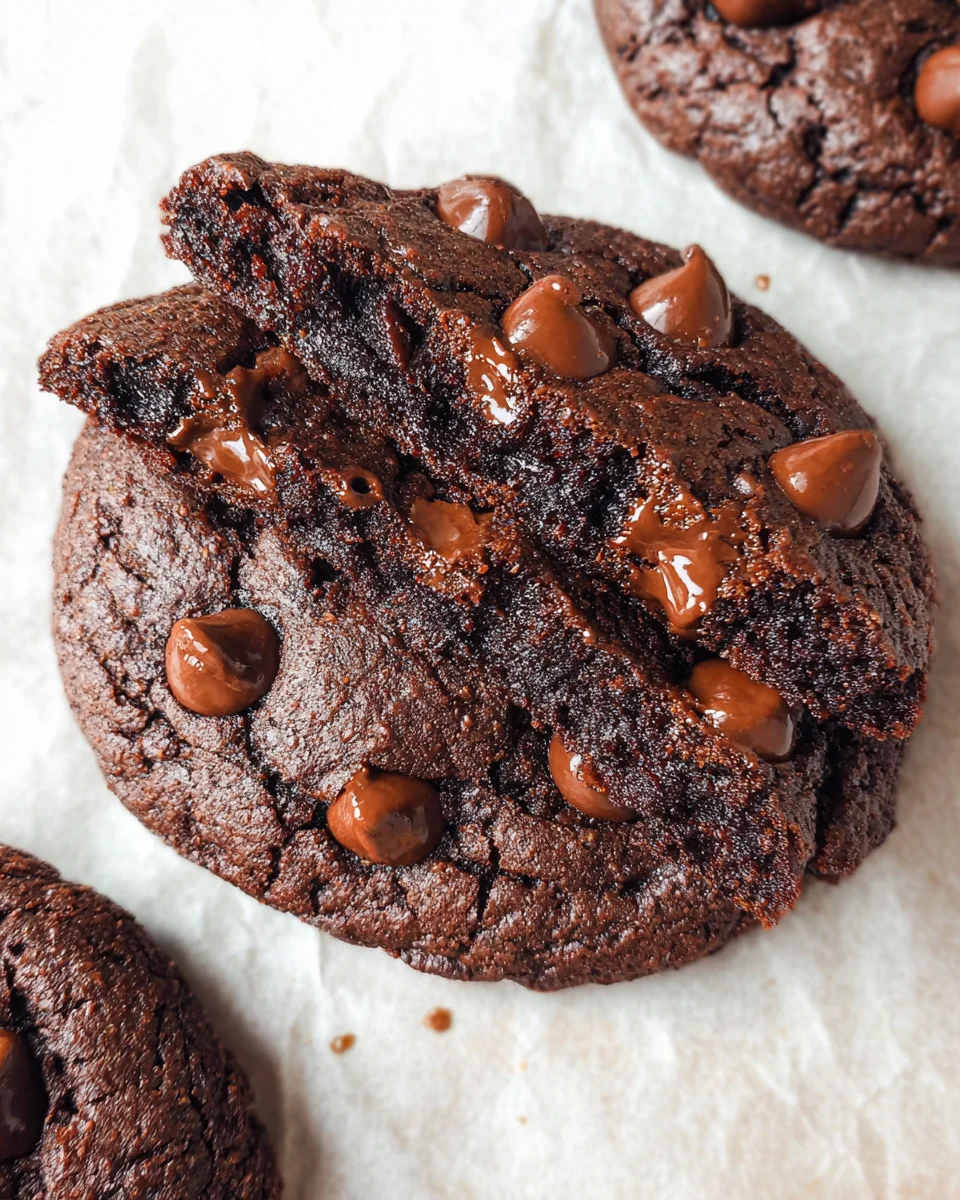 Bakery Style Double Chocolate Chip Cookies