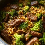 Beef and Broccoli Ramen Stir Fry