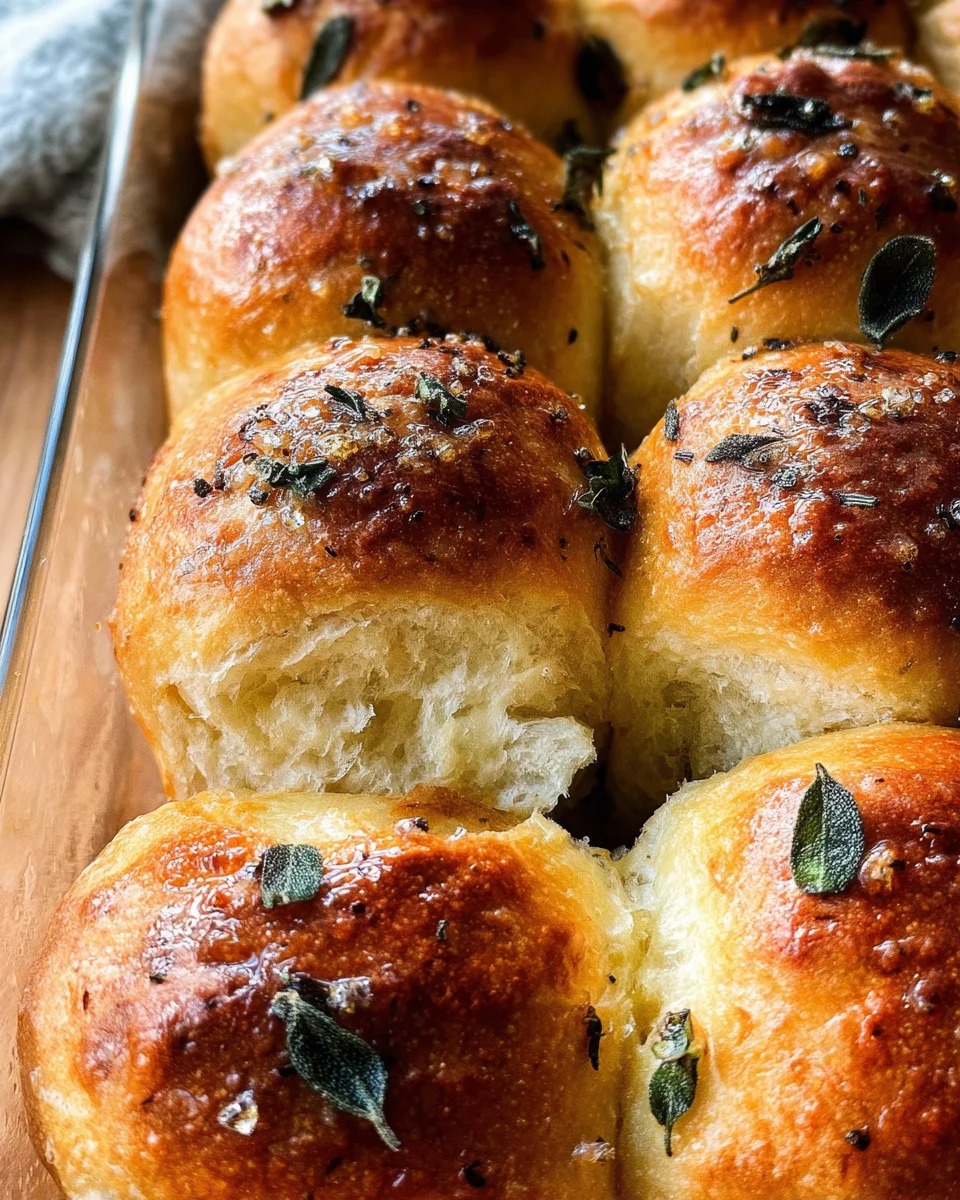 Brown Butter Sage Dinner Rolls