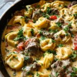 Cheesesteak Tortellini in Creamy Provolone Sauce 24 Cheesesteak Tortellini in Creamy Provolone Sauce