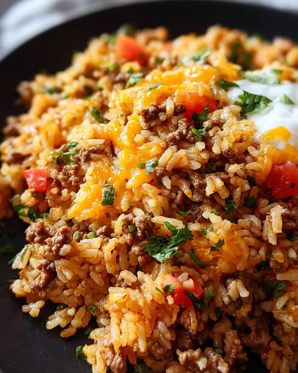 Cheesy Taco Rice Recipe