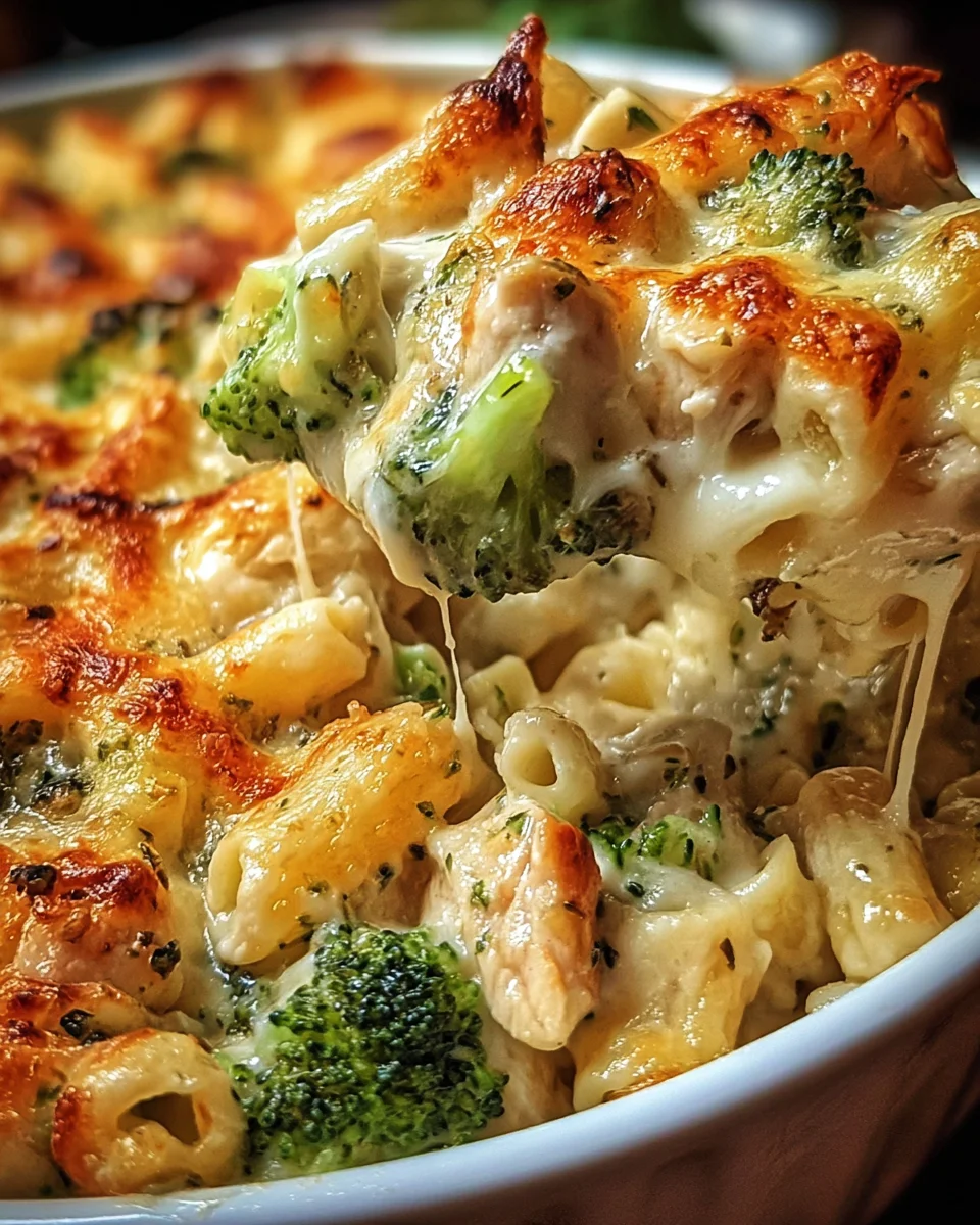 Chicken and Broccoli Alfredo Bake