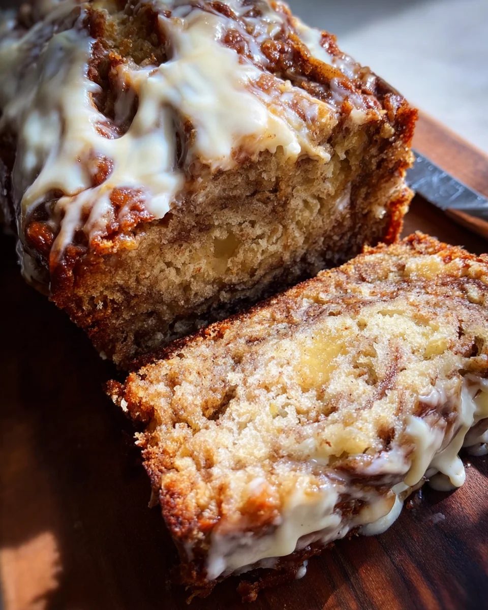 Cinnamon Roll Banana Bread