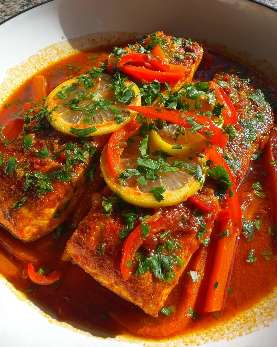 Classic Spicy Moroccan Fish in Rich Sauce