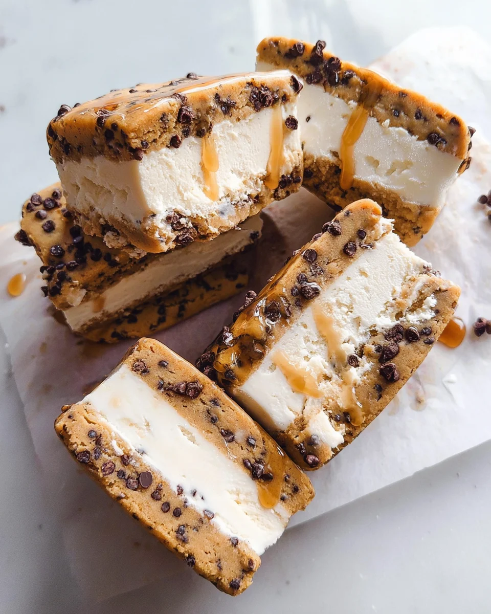 Cookie Dough Vegan Ice Cream Sandwiches (Easy + No-Bake!)