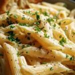 Creamy Garlic Penne Pasta