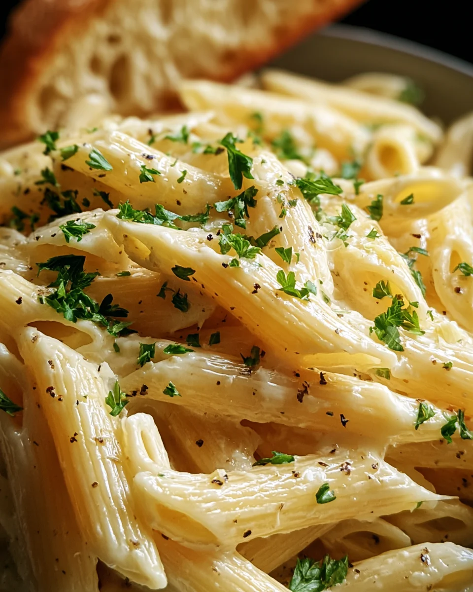 Creamy Garlic Penne Pasta