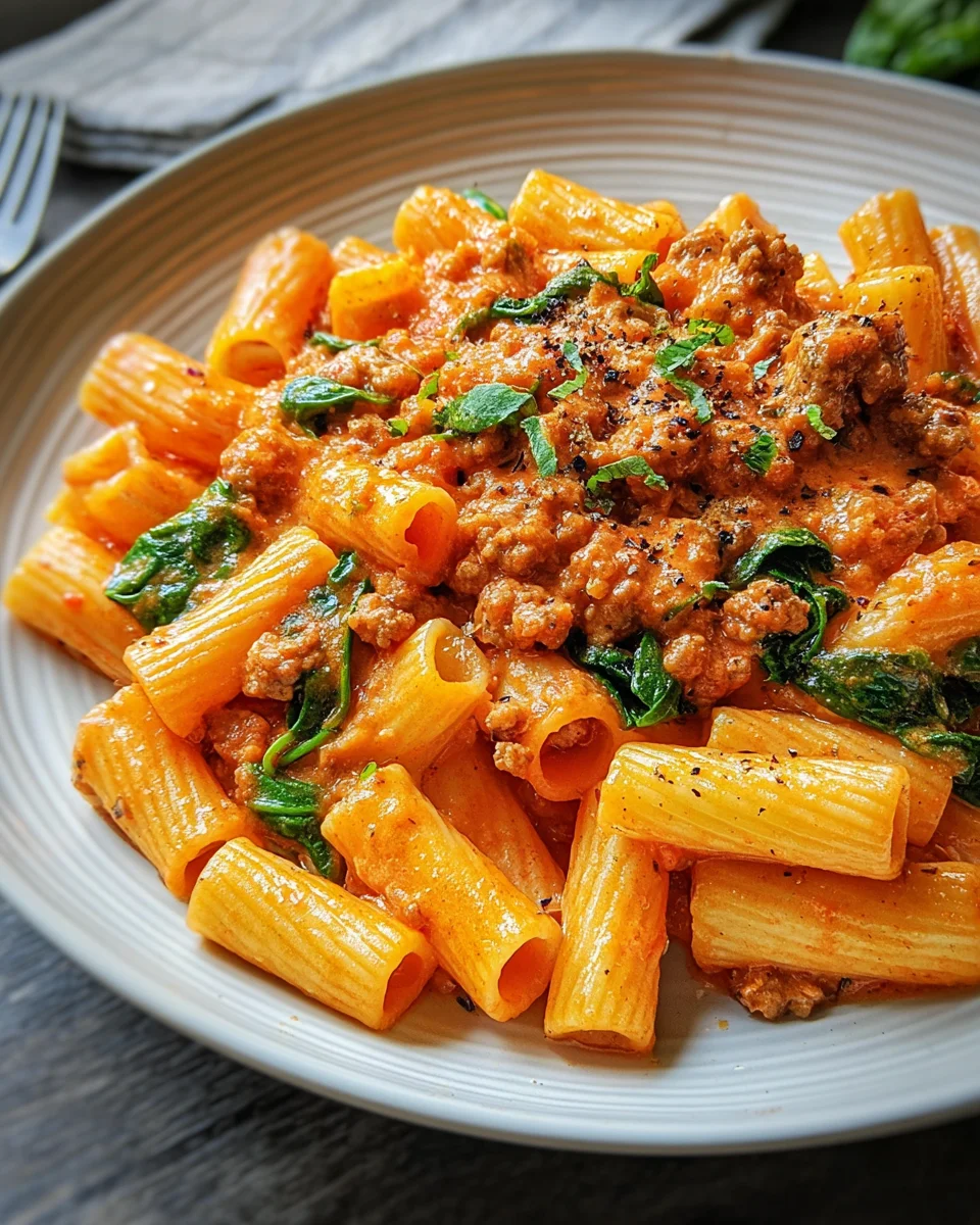 Creamy Sausage Rigatoni