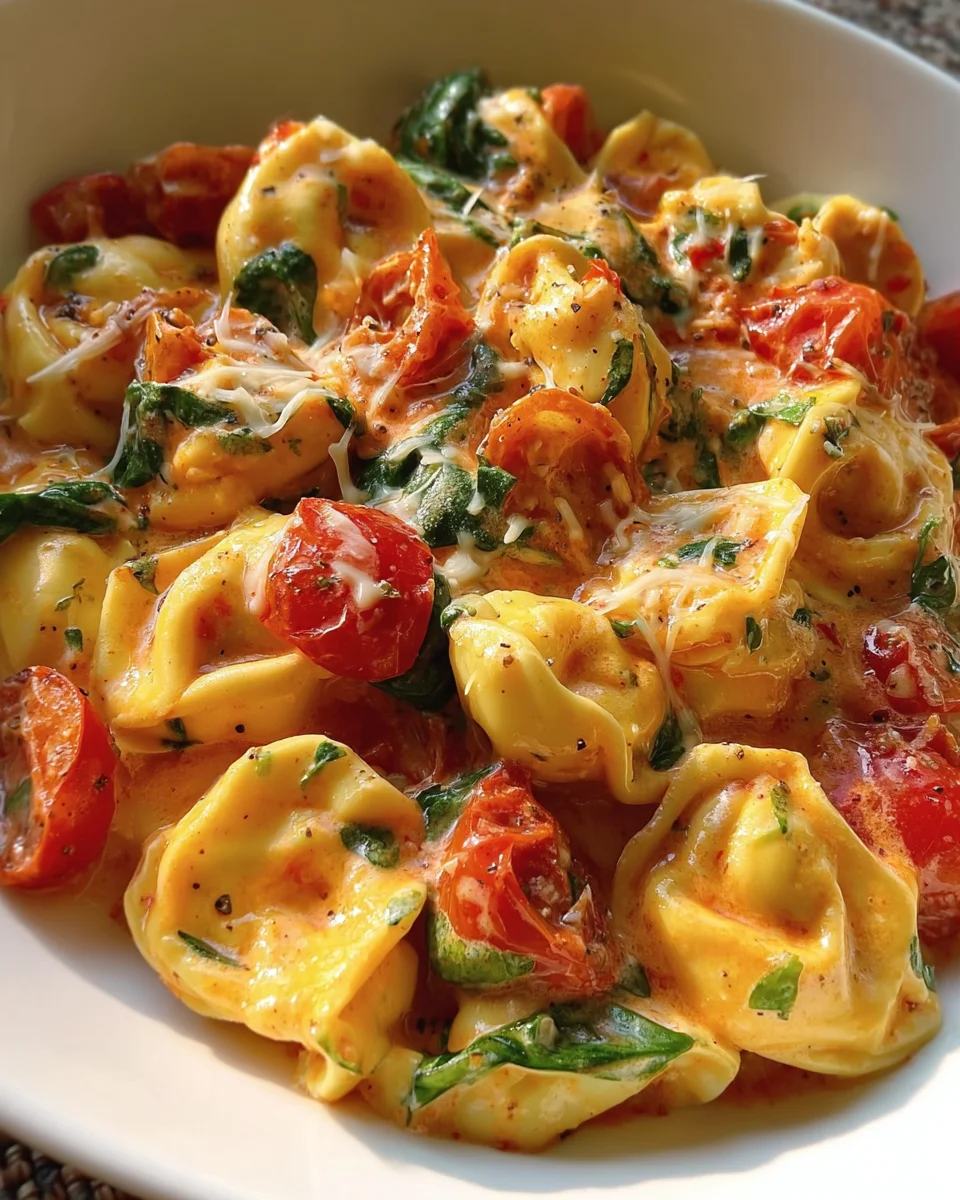 Creamy Tortellini with Tomatoes