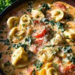 Creamy Tuscan Tortellini Soup