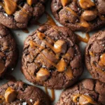 Double Chocolate Salted Caramel Cookies