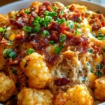 Easy Chicken Bacon Ranch Tater Tot Casserole