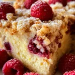 Easy Lemon Raspberry Cake with Crumb Topping