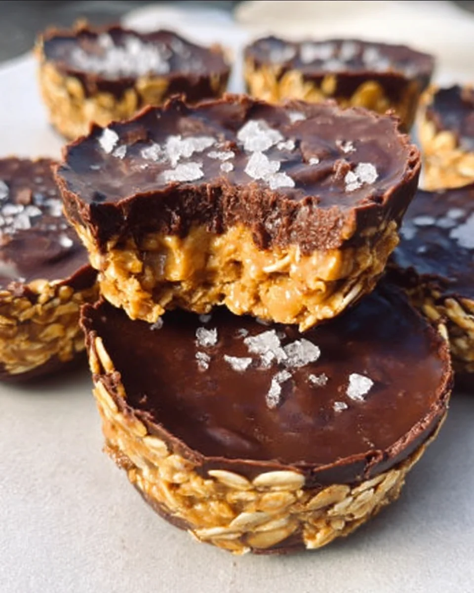 Easy No Bake Peanut Butter Oat Cups