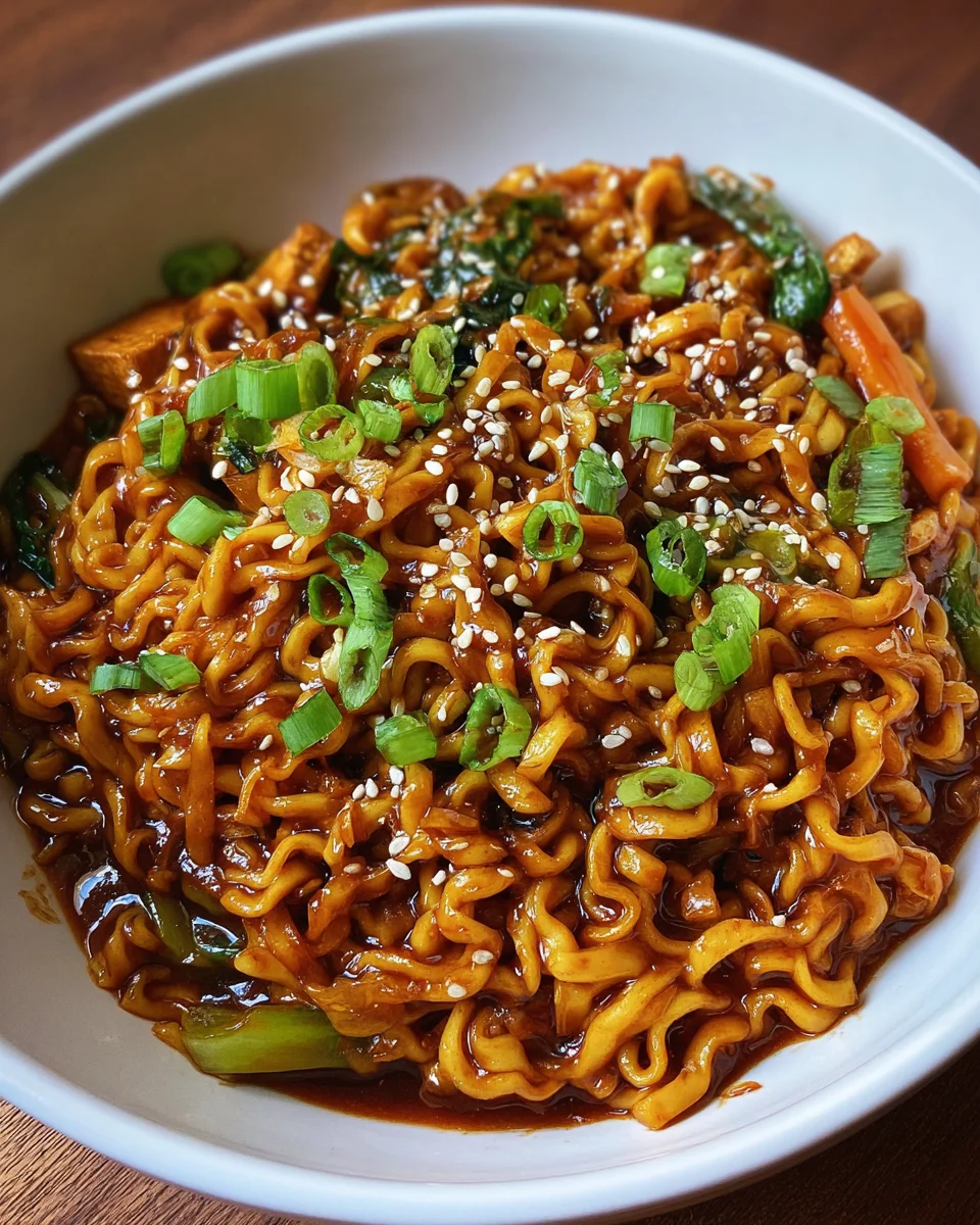 Easy Saucy Ramen Noodles