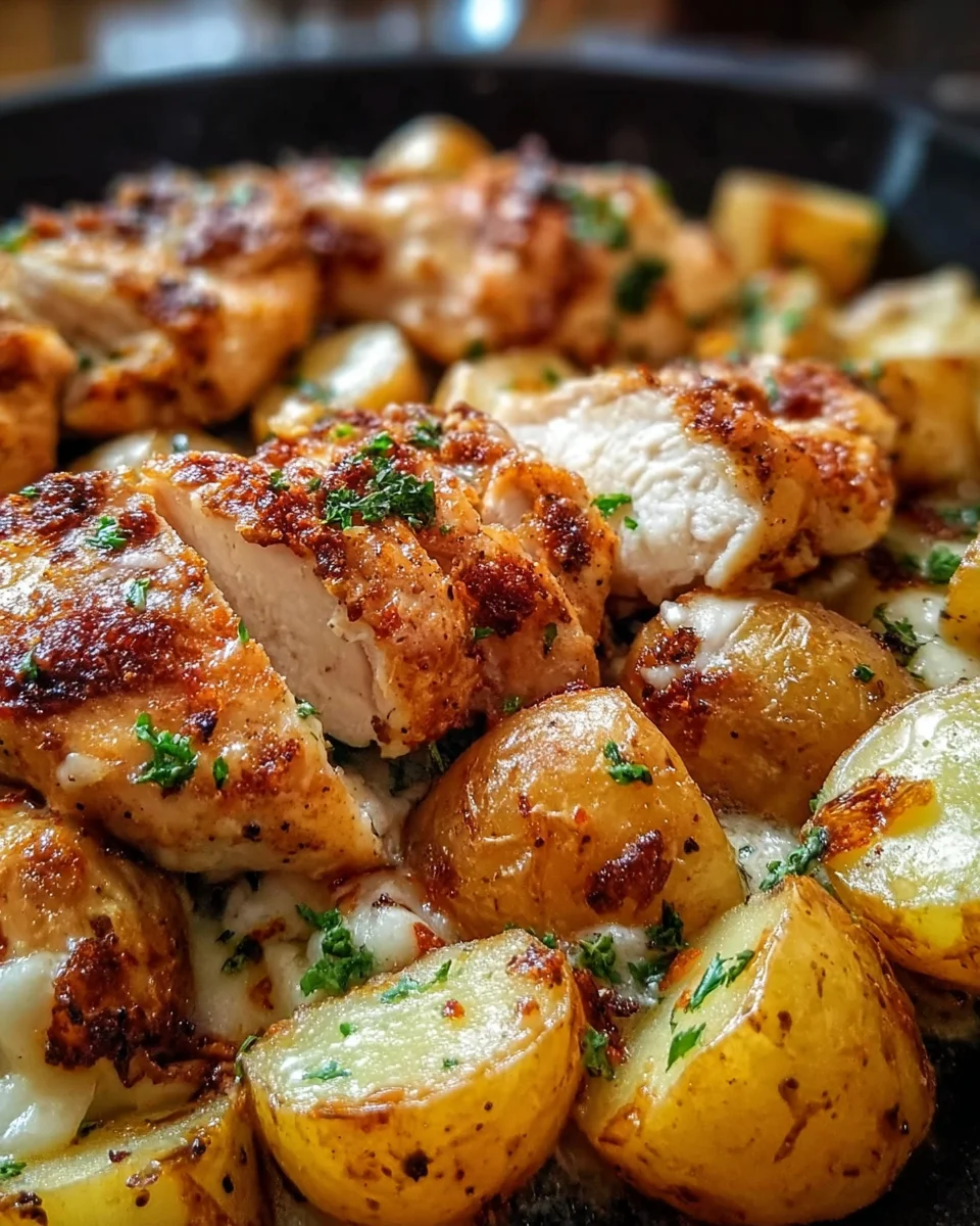 Garlic Parmesan Chicken and Potatoes (One-Pan Dinner)