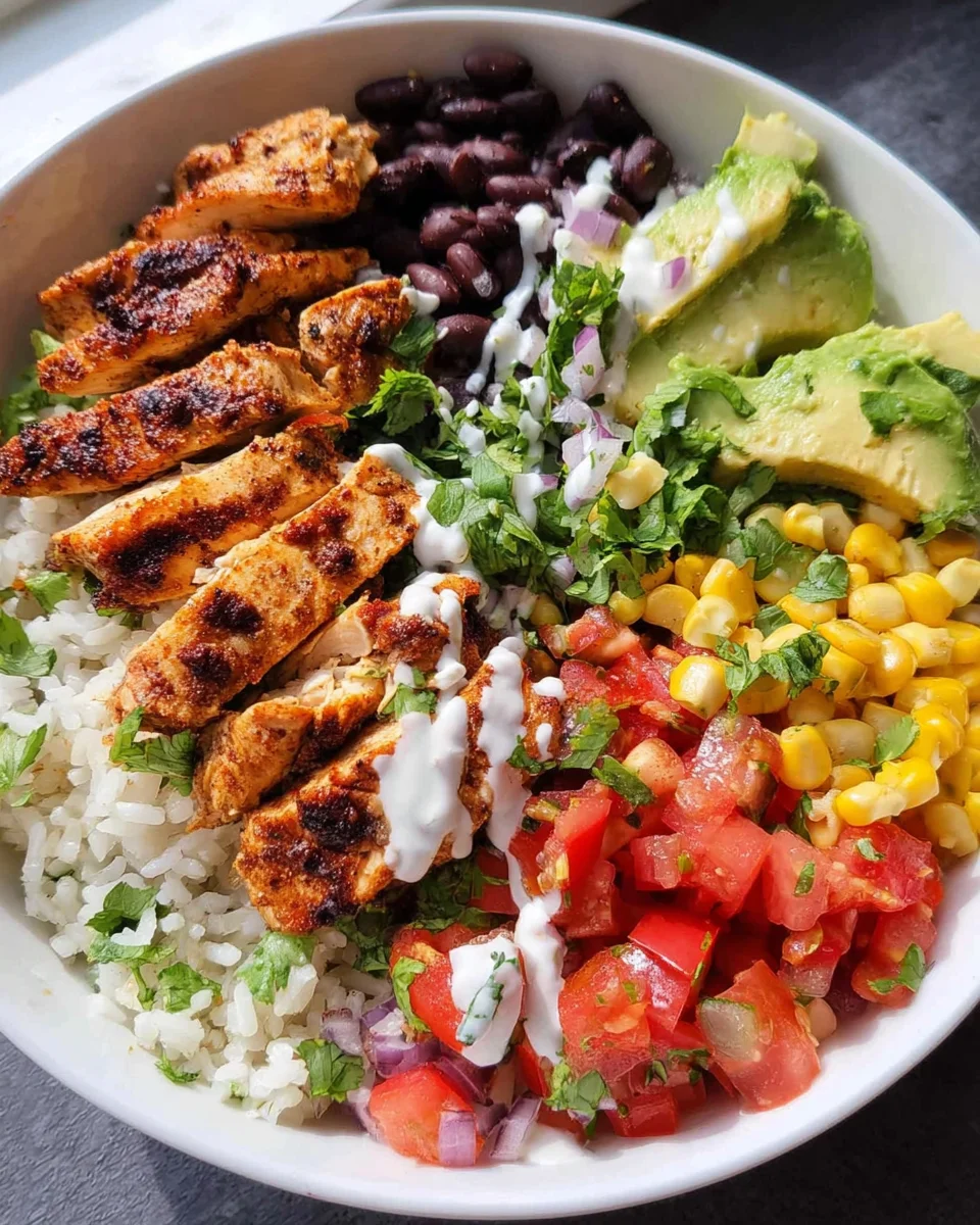 Grilled Chicken Burrito Bowls