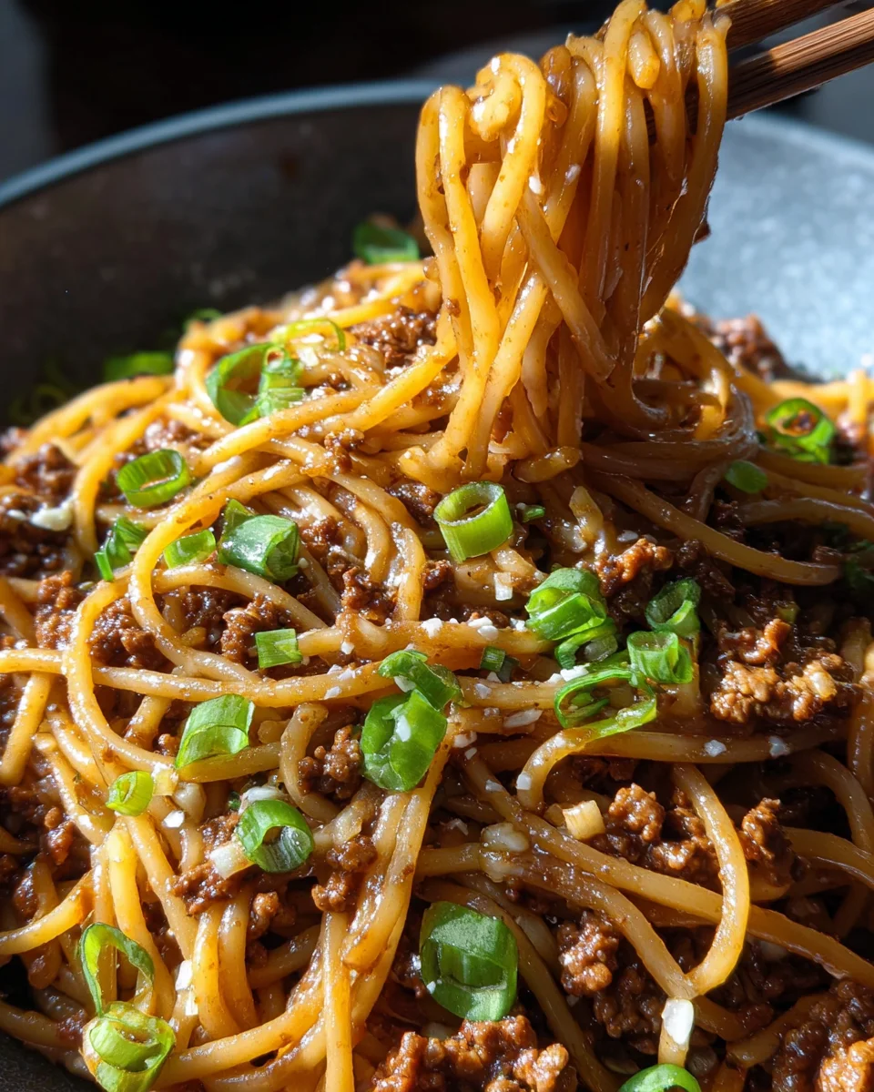 Ground Beef Mongolian Noodles 21 Ground
