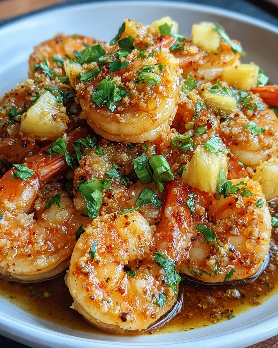 Hawaiian Garlic Shrimp
