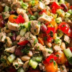 High-Protein Dense Bean Salad with Chicken