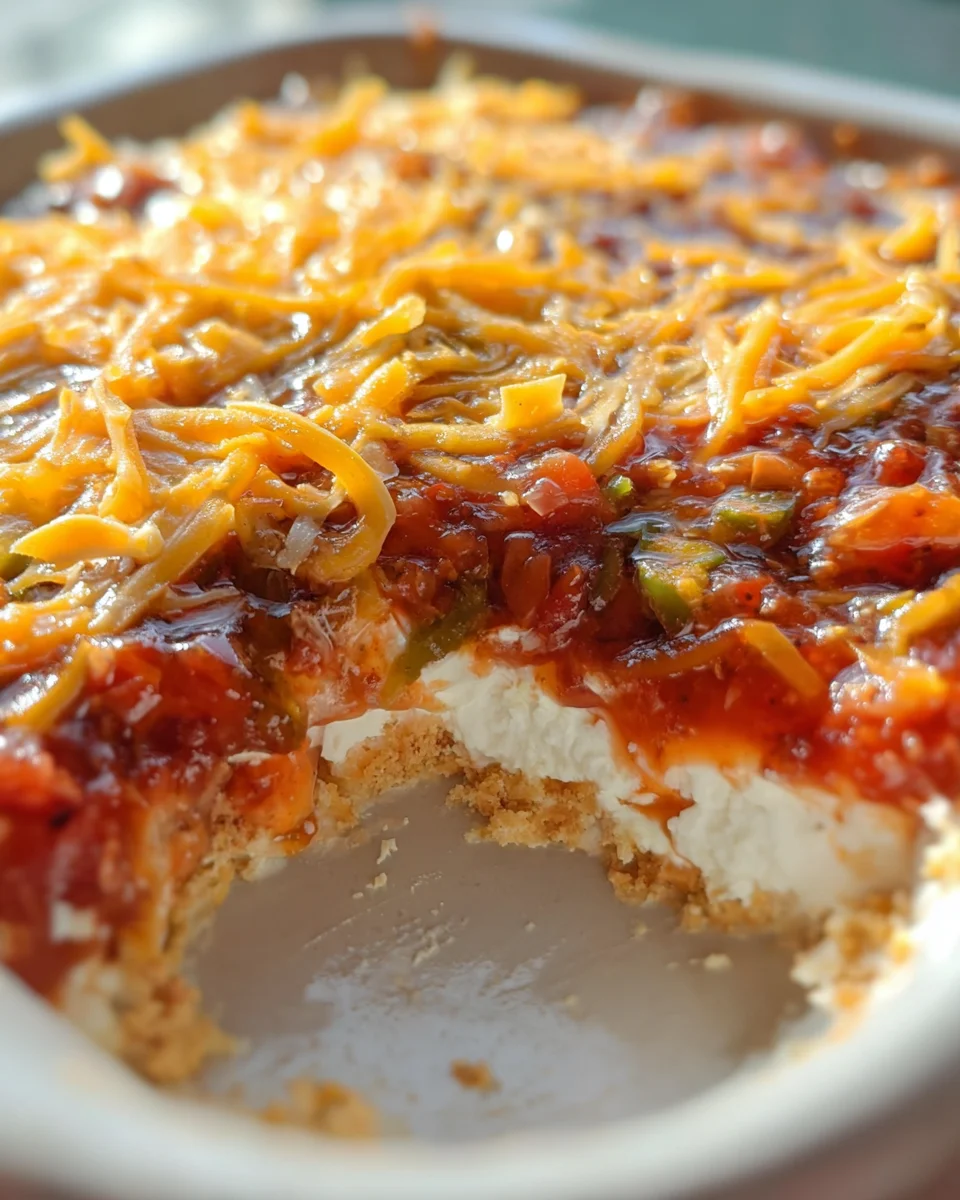 Layered Cream Cheese and Salsa Dip