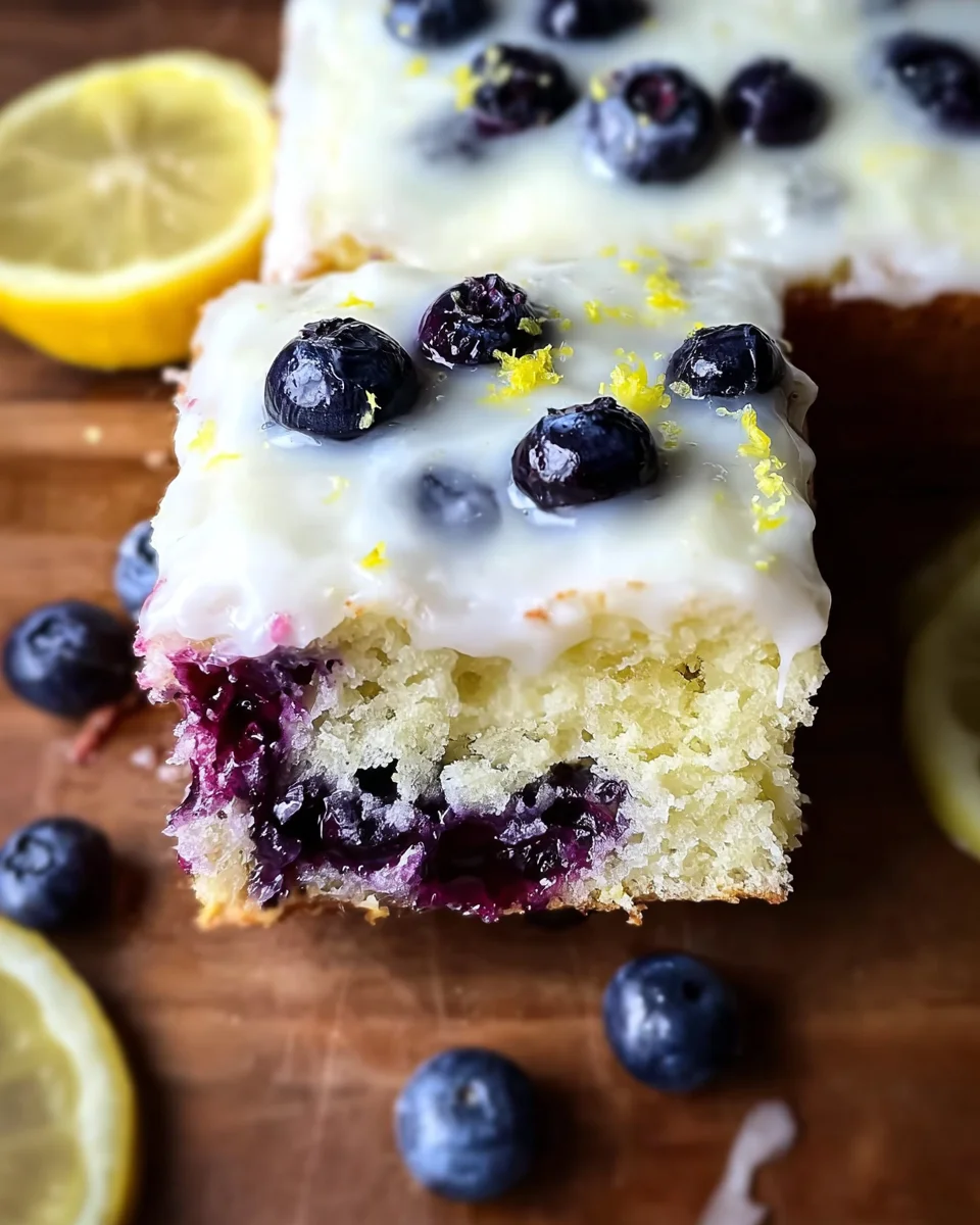 Lemon Blueberry Sheet Cake
