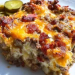 Low-Carb Bacon Cheeseburger Casserole