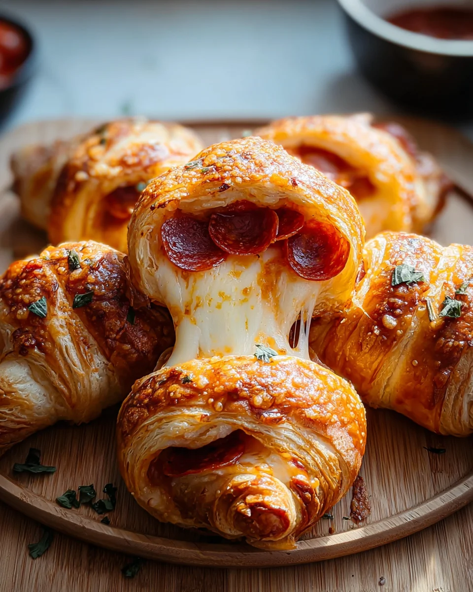 Mozzarella Pepperoni Croissant Rolls