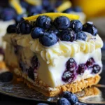 No-Bake Lemon dazzling Blueberry cream Cake