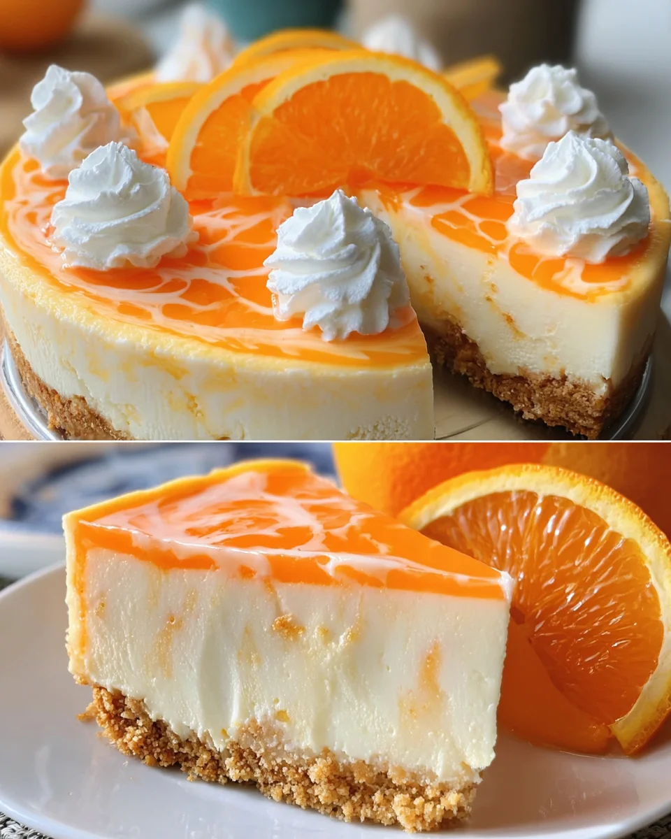No-Bake Orange Creamsicle Cheesecake