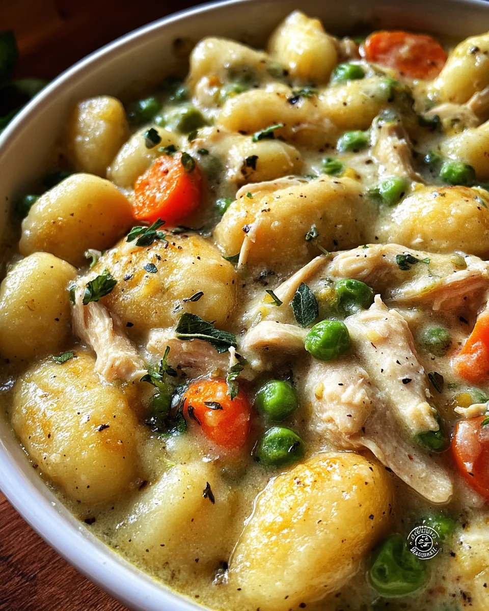 One Pot Gnocchi Chicken Pot Pie