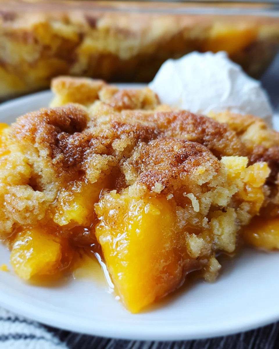 Peach Cobbler with Cake Mix