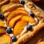 Peaches and Cream Puff Pastry Tart