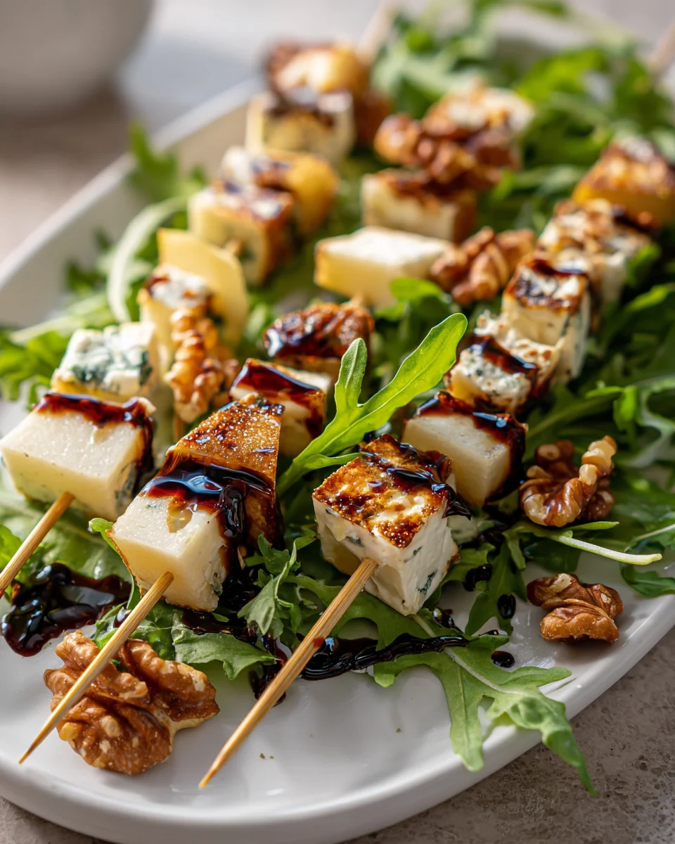 Pear & Brie Cheese Salad Skewers