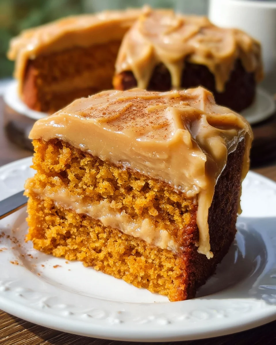 Pumpkin Cake with Caramel Cream Cheese Frosting 35 Pumpkin
