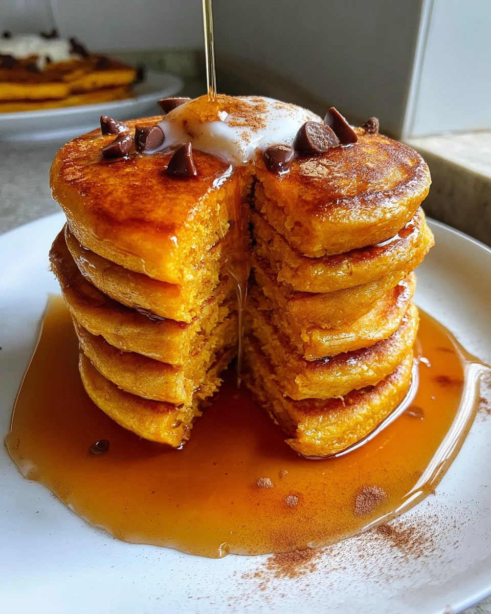 Pumpkin Cottage Cheese Pancakes