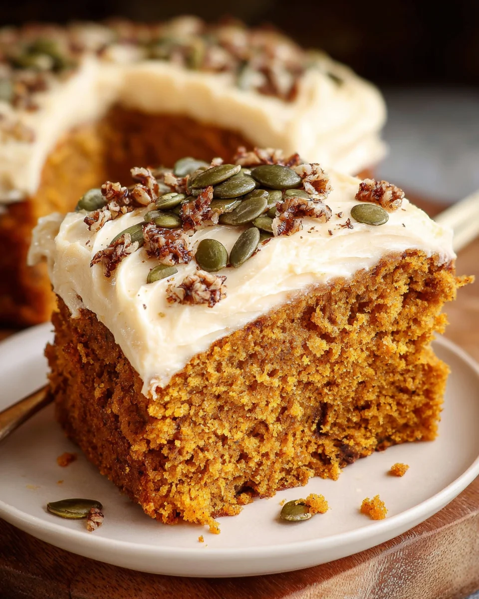 Pumpkin Spice Cake with Brown Sugar Cream Cheese Frosting 30 Pumpkin