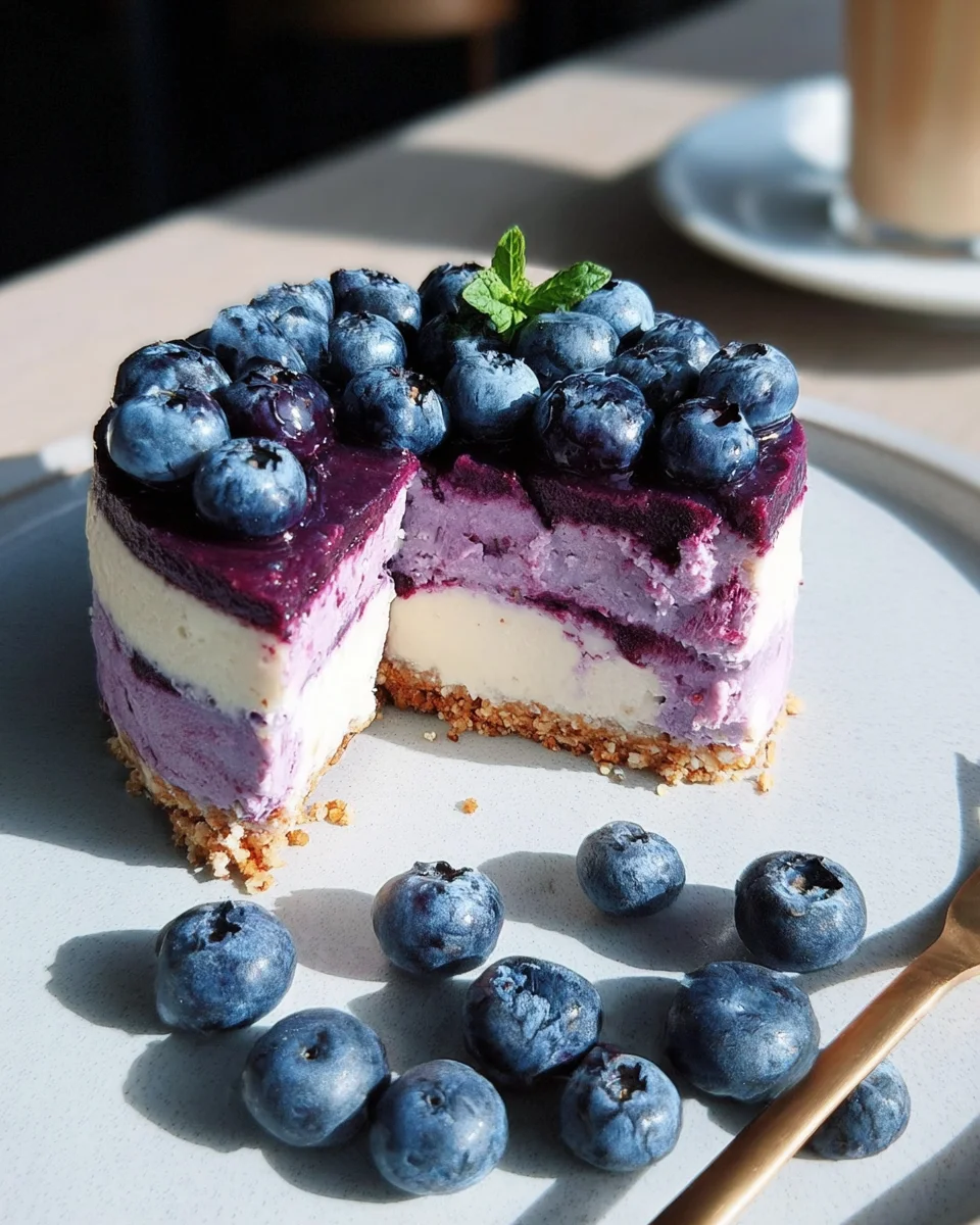 Raw Vegan Blueberry Cheesecake