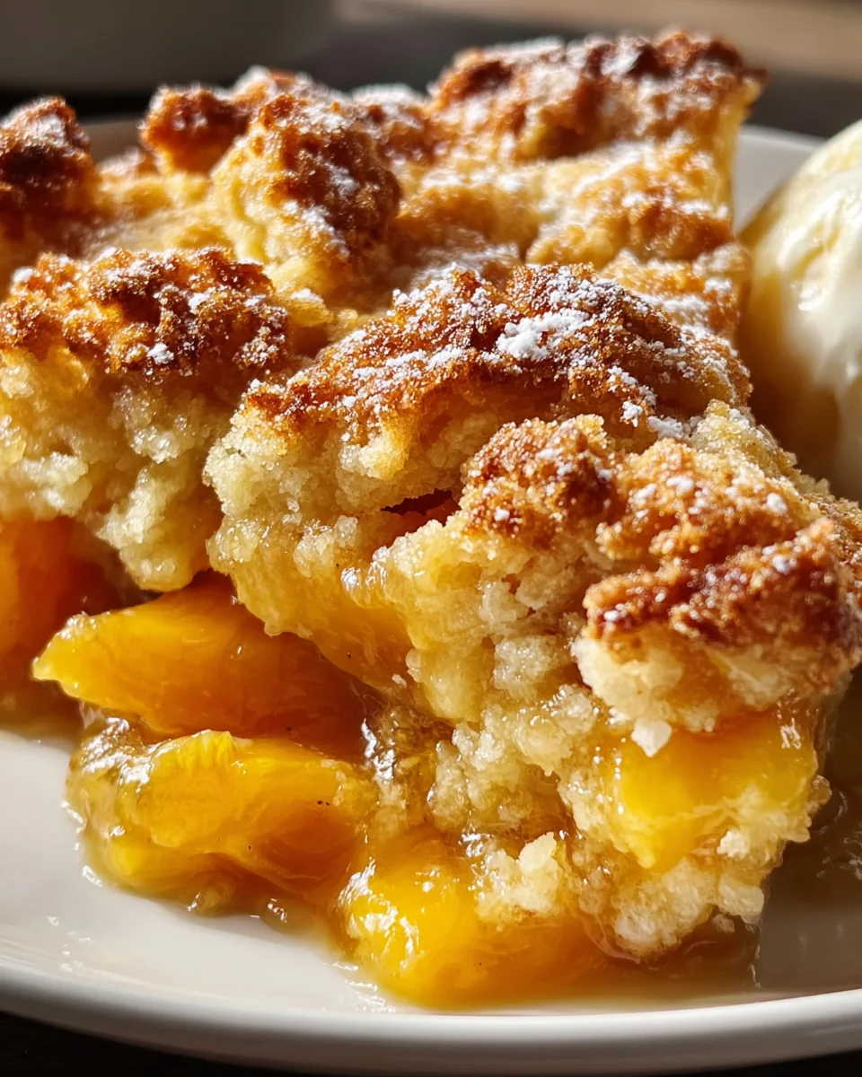 Ridiculously Easy Peach Cobbler