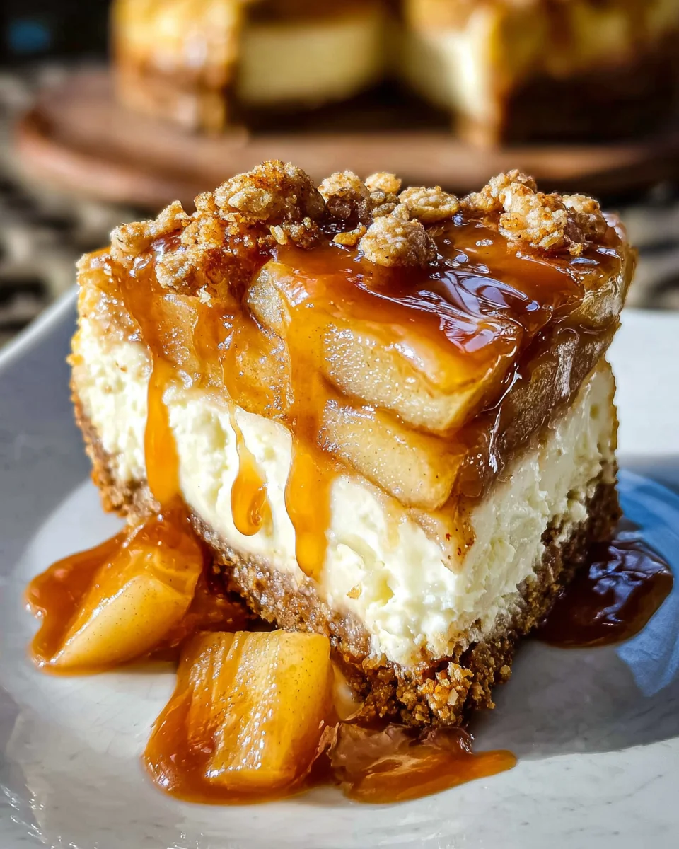Salted Caramel Apple Pie Cheesecake
