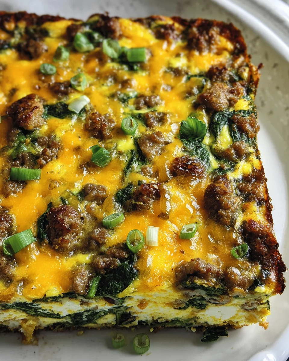 Sausage & Egg Keto Breakfast Casserole 21 Sausage