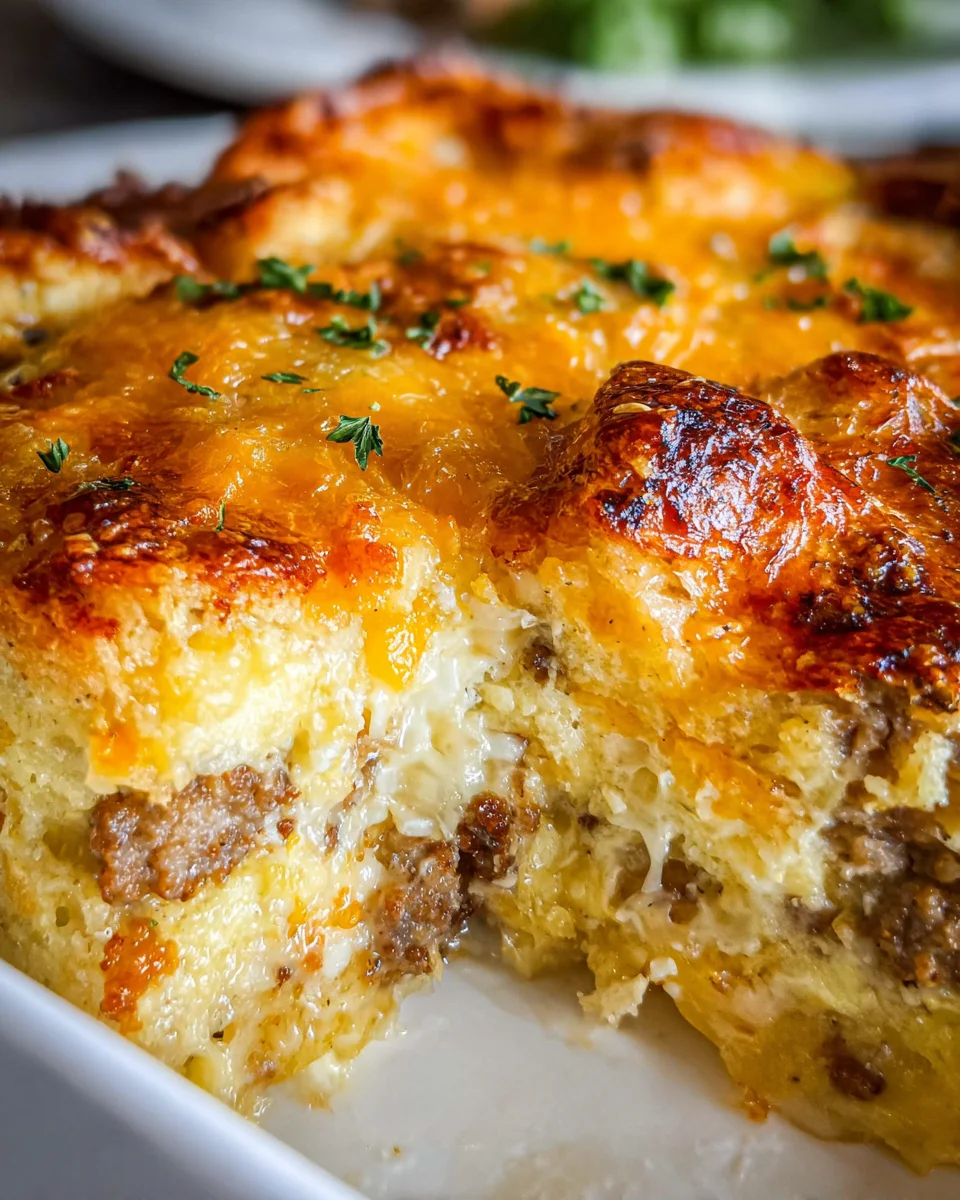 Savory Breakfast Sausage and Cheese Casserole Recipe