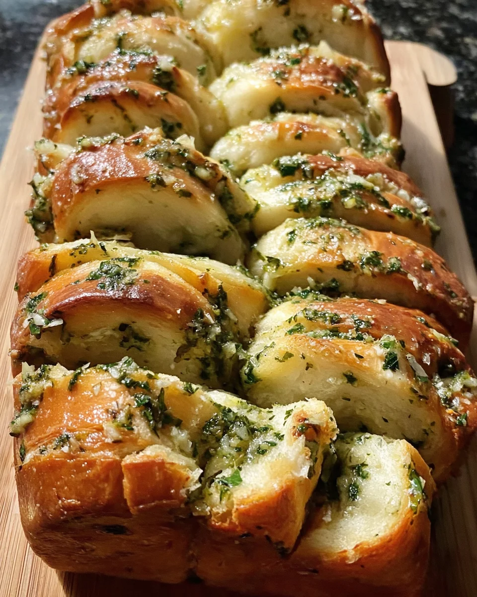 Sourdough Discard Garlic Pull Apart Bread