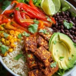 Spicy Baked Tofu Burrito Bowl