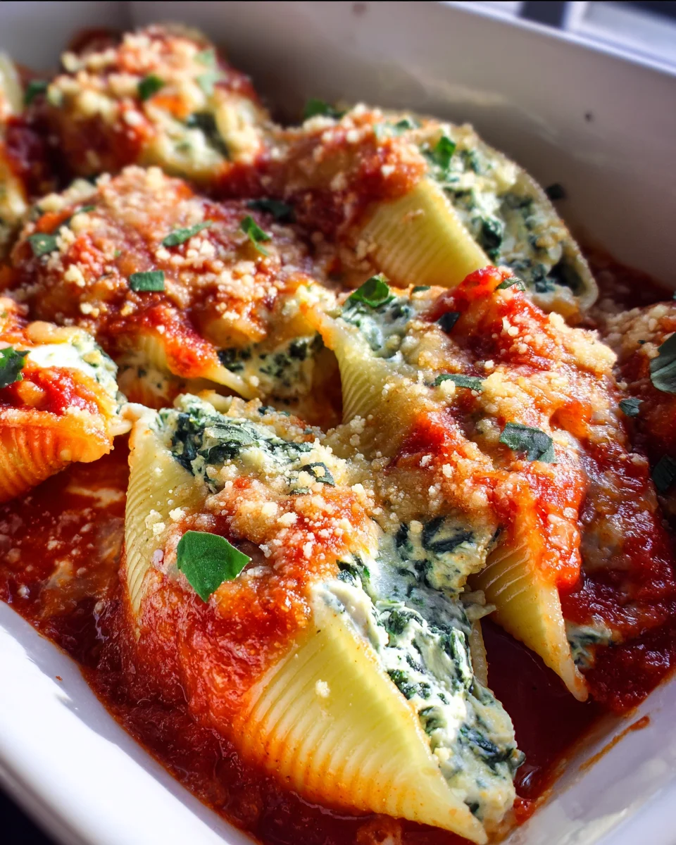 Spinach and Ricotta Stuffed Shells Recipe