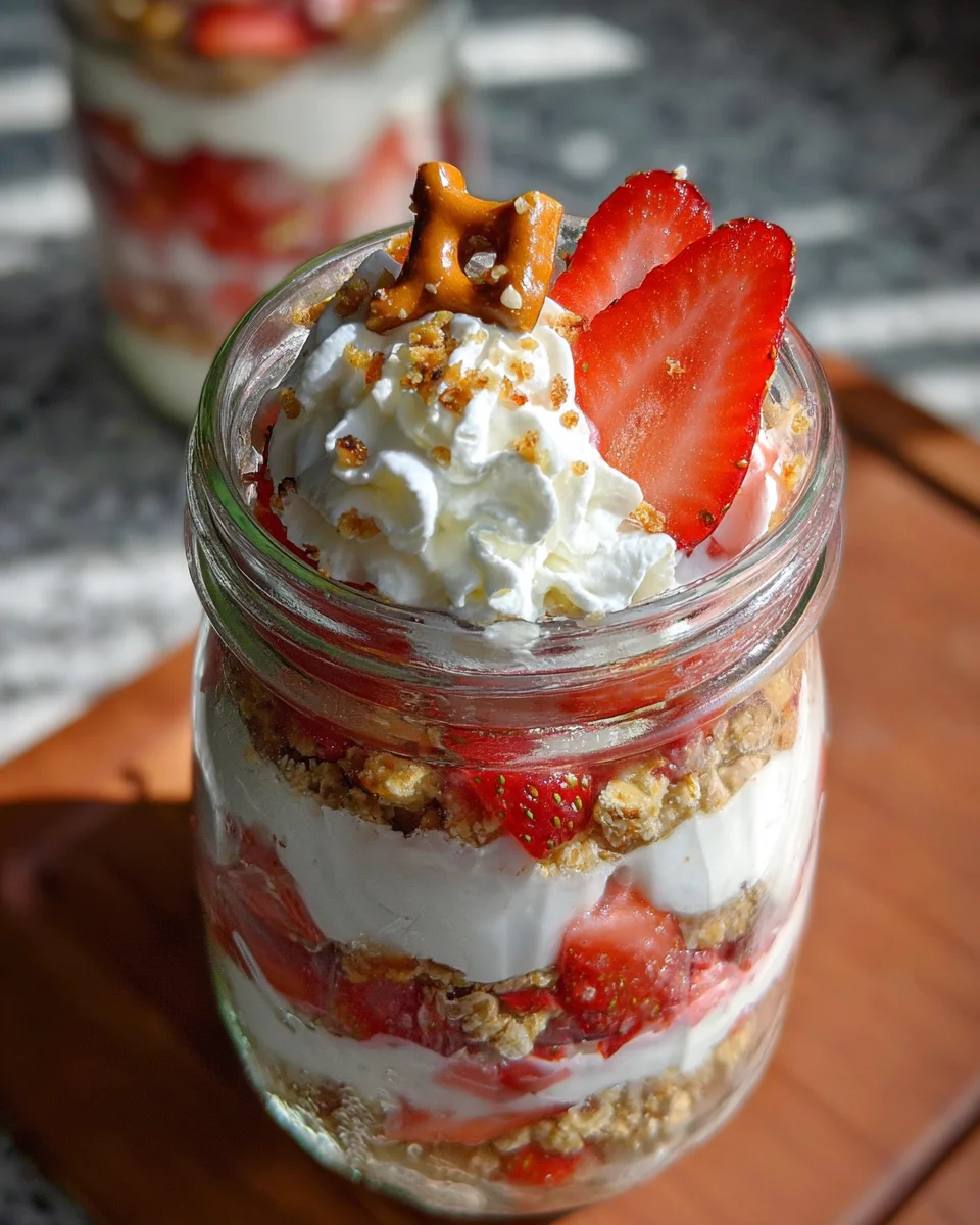 Strawberry Pretzel Salad Parfaits