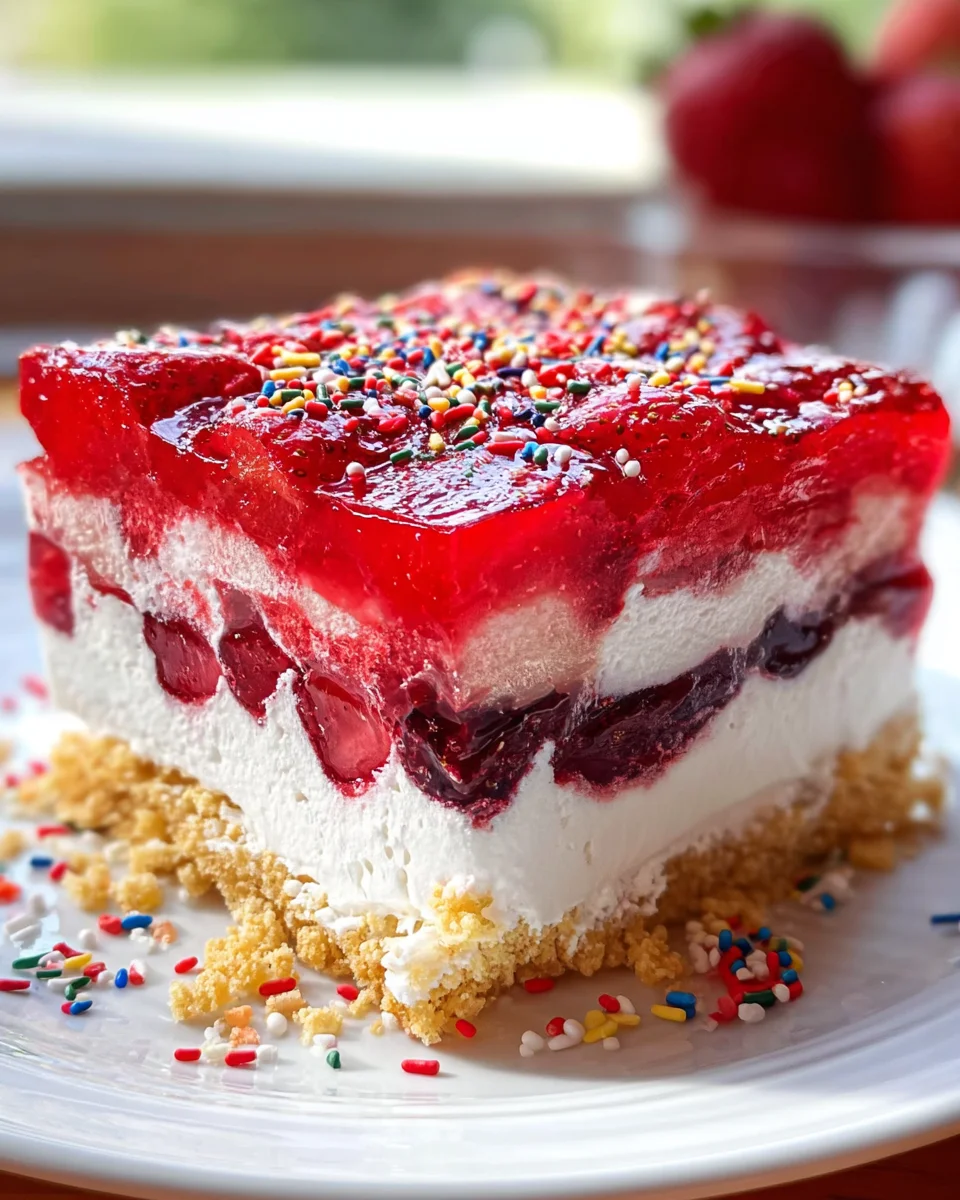 Summer Berry Jello Lasagna 21 Summer